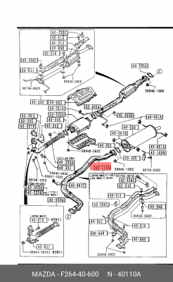 Выпускной трубопровод F264-40-600 MAZDA