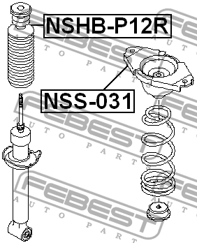 Пыльник амортизатора подвески NSHB-P12R FEBEST