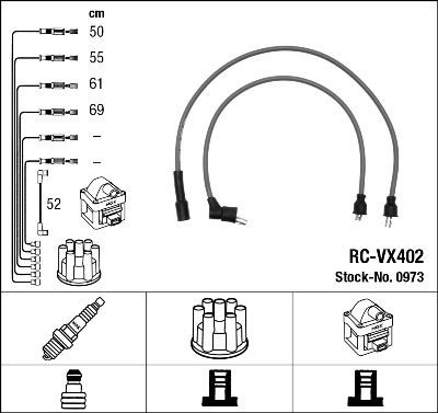 Ккомплект проводов зажигания 0973 NGK NTK