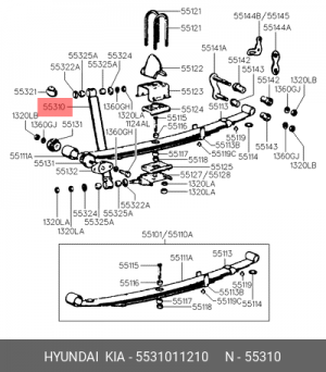 Амортизатор 5531011210 HYUNDAI KIA