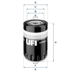 Масляный фильтр 23.164.03 UFI