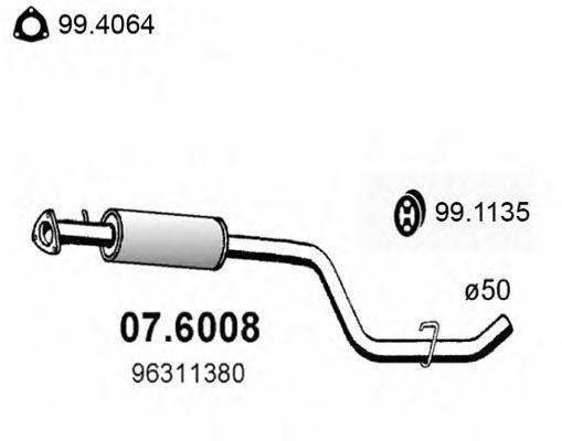 Средний глушитель выхлопных газов 076008 ASSO