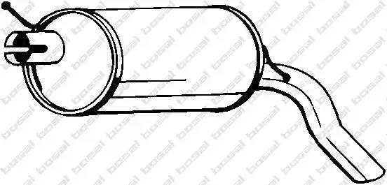 Глушитель выхлопных газов конечный 233-387 BOSAL