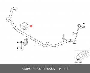 Подвеска, стабилизатор 31 35 1 094 556 BMW