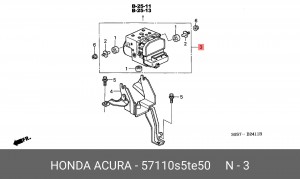 Гидроагрегат, тормозная система 57110S5TE50 HONDA