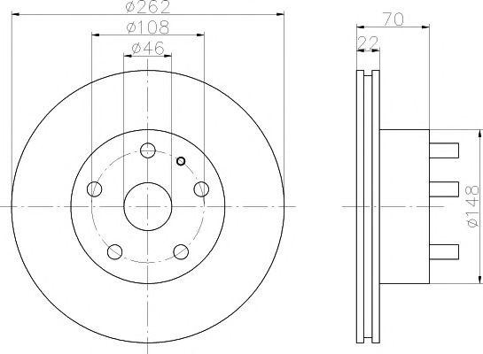 Тормозной диск MDC545 MINTEX