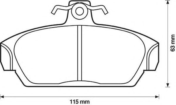 Комплект тормозных колодок, диско 571436B BENDIX JURID