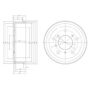 Тормозной барабан BF166 DELPHI