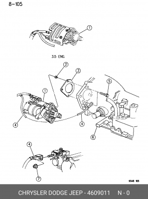 Стартер 460 9011 CHRYSLER