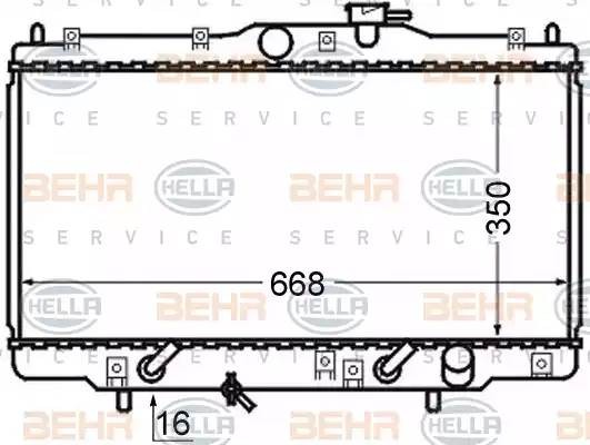 Радиатор, охлаждение двигател 8MK 376 724-511 HELLA