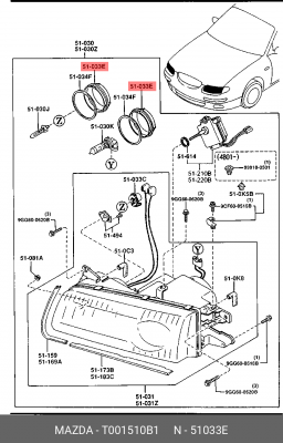 Деталь T001-51-0B1 MAZDA