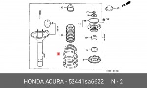 Пружина ходовой части 52441SA6622 HONDA