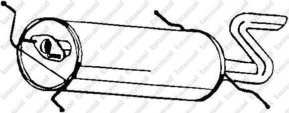 Глушитель выхлопных газов конечный 171515 BOSAL