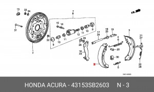 Комплект тормозных колодок 43153SB2603 HONDA