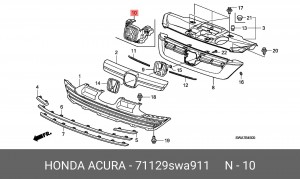 Эмблема 71129SWA911 HONDA