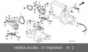 Поликлиновой ремень 31110-PH3-004 HONDA