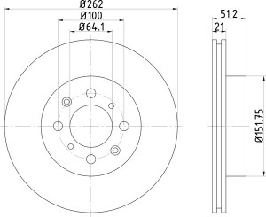 Тормозной диск MDC643 MINTEX
