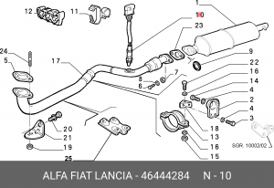 Датчик кислородный (лямбда-зонд) 46444284 ALFA FIAT LANCIA
