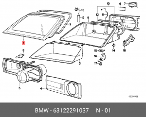 Рассеиватель 63 12 2 291 037 BMW