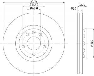 Тормозной диск MDC1540 MINTEX