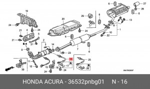 Лямбда-зонд 36532PNBG01 HONDA