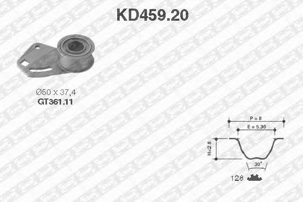 Комплект ремня ГРМ KD459.20 NTN SNR