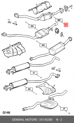 Катализатор 25145280 GENERAL MOTORS