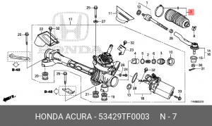 Пыльник рулевой рейки 53429TF0003 HONDA