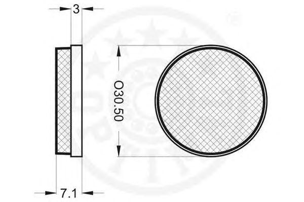 Комплект тормозных колодок, диско 9123 OPTIMAL