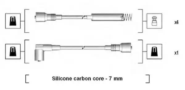 Ккомплект проводов зажигания 941125270679 MAGNETI MARELLI
