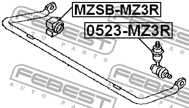 Стойка стабилизатора 0523-MZ3R FEBEST