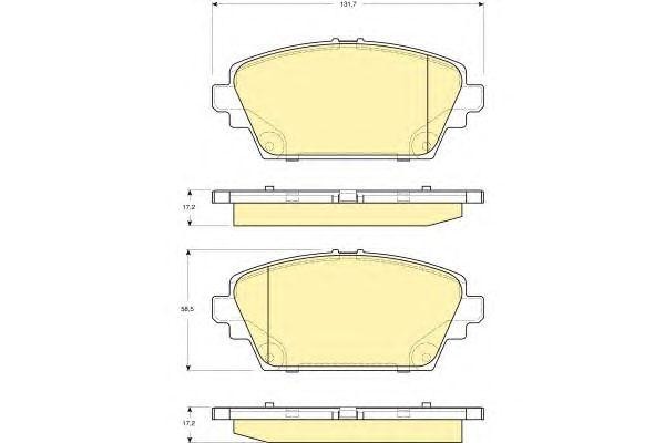 Комплект тормозных колодок, диско 6132271 GIRLING