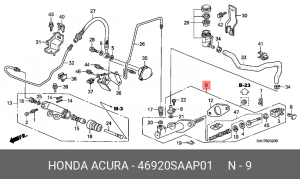 Главный цилиндр, система сцепления 46920SAAP01 HONDA