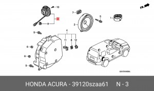 Акустика - динамик 39120SZAA61 HONDA