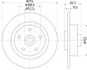 Тормозной диск MDC1534 MINTEX