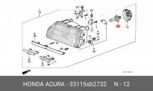 Лампа 33115SB2732 HONDA