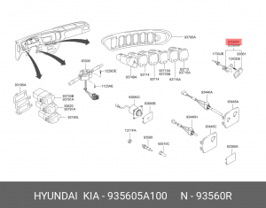 Выключатель концевой двери 935605A100 HYUNDAI KIA