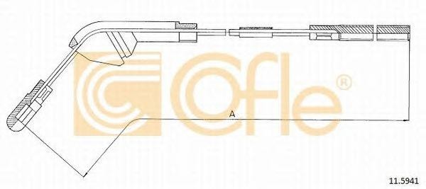 Трос ручного тормоза 115941 COFLE