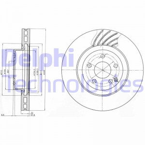 Тормозной диск BG3877 DELPHI