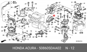 Опора коробки передач 50860-SDA-A02 HONDA