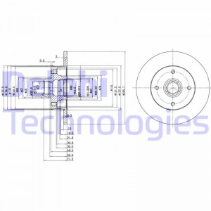 Тормозной диск BG2389 DELPHI