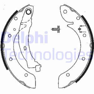 Комплект тормозных колодок LS1838 DELPHI
