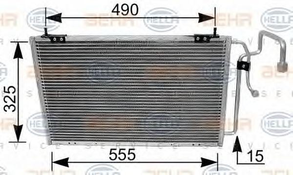 Конденсатор, кондиционер 8FC351035261 HELLA