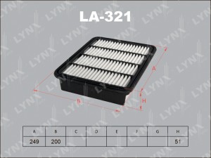 Фильтр воздушный LA-321 LYNXAUTO