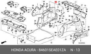 Обшивка багажника 84601SEAE01ZA HONDA