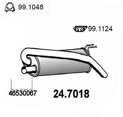 Глушитель выхлопных газов конечный 247018 ASSO