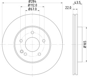 Тормозной диск MDC741 MINTEX