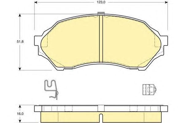 Комплект тормозных колодок, диско 6131939 GIRLING