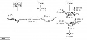 Глушитель выхлопных газов конечный 292187 BOSAL