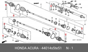 ШРУС 44014S5TE51 HONDA